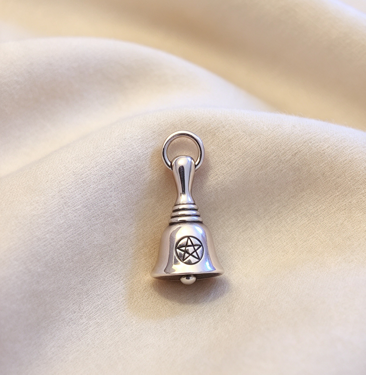925 Sterling Silver Pendant .. Altar Bell 2cm by 0.8cm