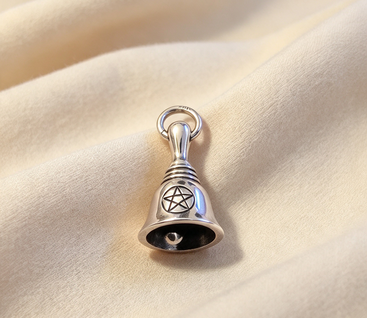 925 Sterling Silver Pendant .. Altar Bell 2cm by 0.8cm