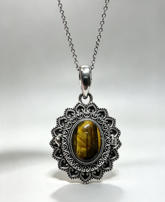 VINTAGE LOOK POISON LOCKET NECKLACE silver plated