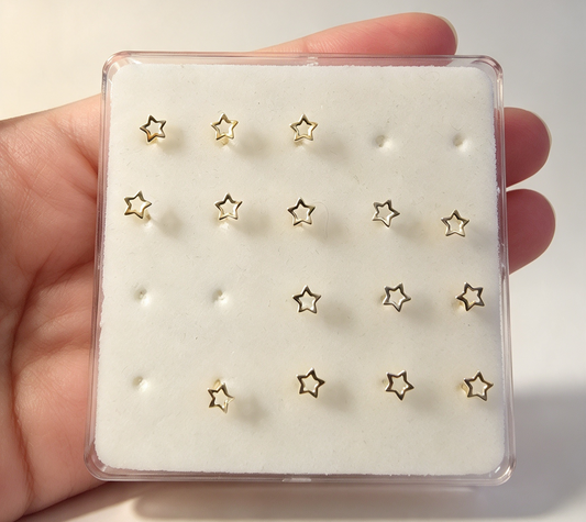 Nose stud star self bend