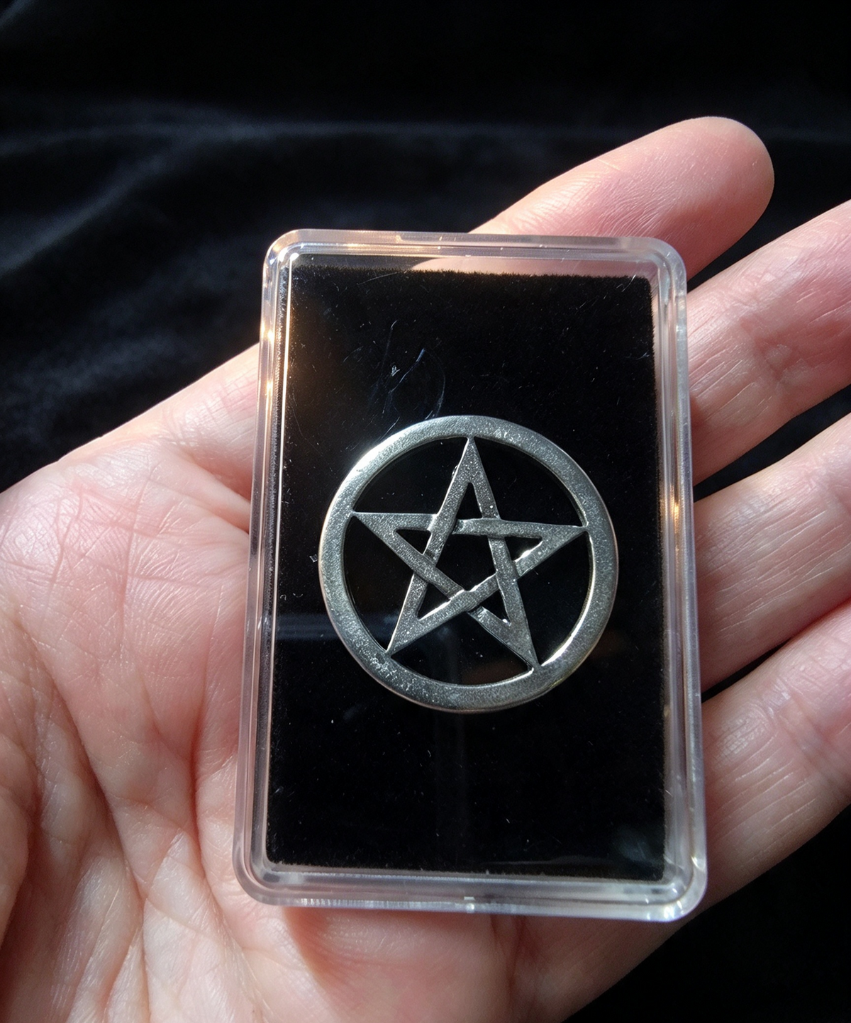 Pentagram Pewter Pin Badge