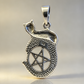 925 Sterling Silver Pendant...Cat & Pentagram 3.1cm by 1.8cm.