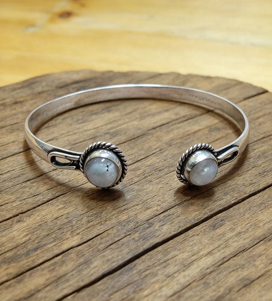 Moonstone bracelet silver plated