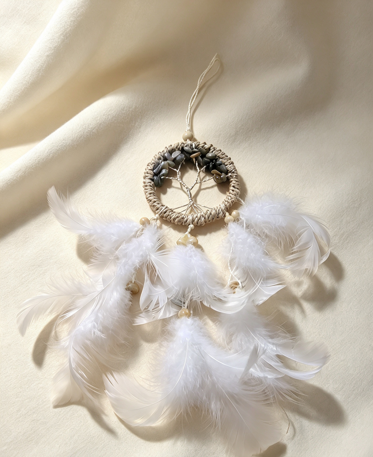 Small Tree of life agate dreamcatcher