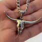 STAINLESS STEEL RAM PENDANT FREE STAINLESS STEEL CHAIN.