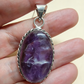 NATURAL AMETHYST PENDANT Silver plated. Comes with a free stainless steel chain. Random Pendant sent.