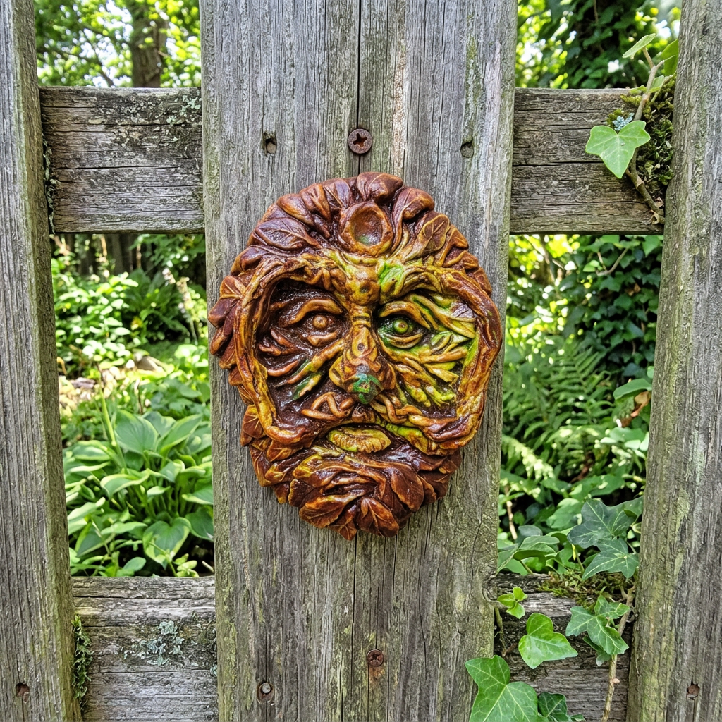 Handmade 🖤 Green Man wall plaque