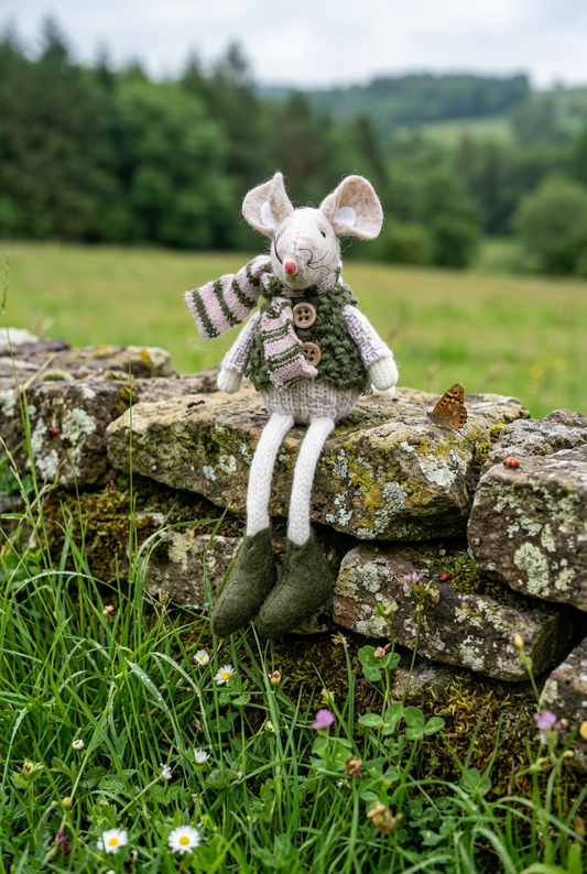 Steven .. little felt sitting mouse