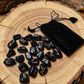 Handcrafted rune set in black valor pouch