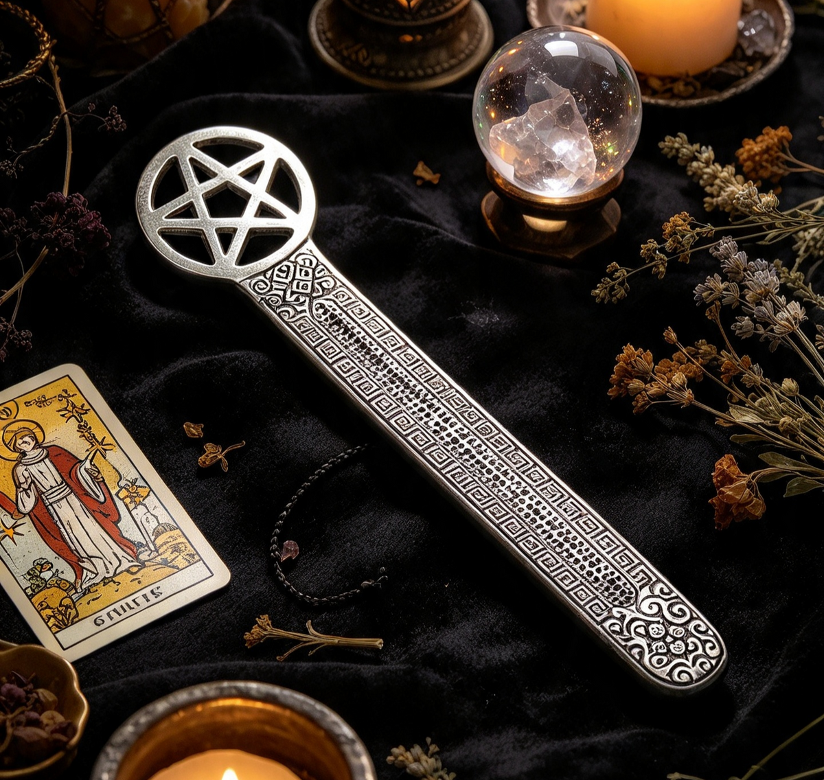 PENTAGRAM INCENSE STICK HOLDER .. METAL