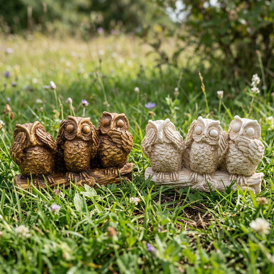 See no evil, Hear no evil, Speak no evil, Owl ornament x1 HANDMADE 🖤