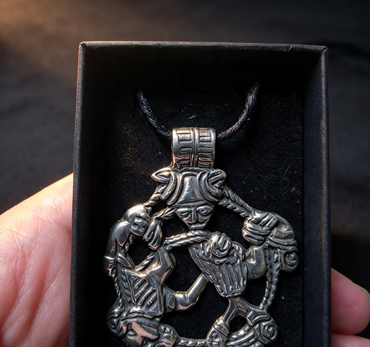 Norse Pewter Pendant Necklace - Loki