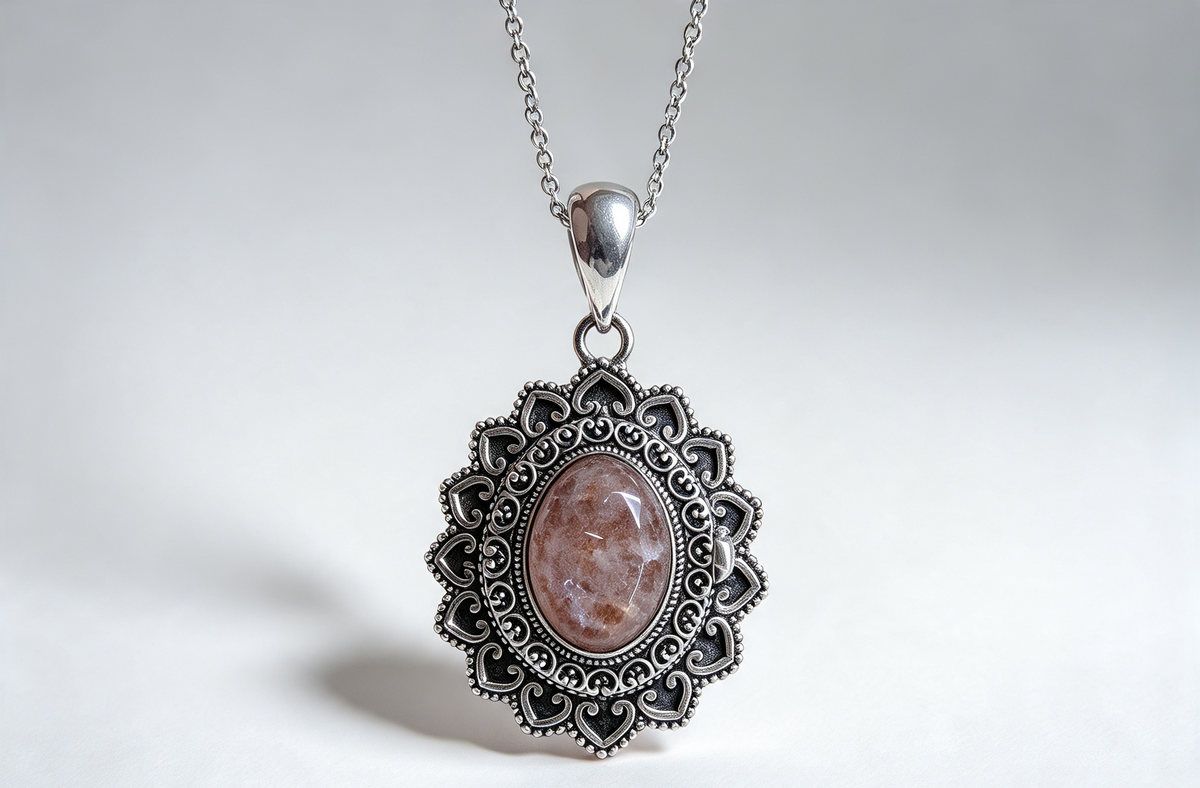 VINTAGE LOOK POISON LOCKET NECKLACE silver plated