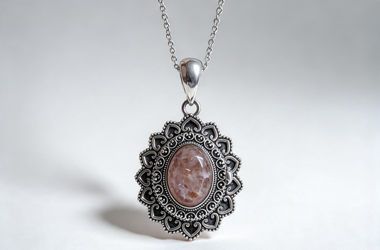 VINTAGE LOOK POISON LOCKET NECKLACE silver plated