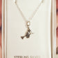 Tiny Witch on Broom Necklace