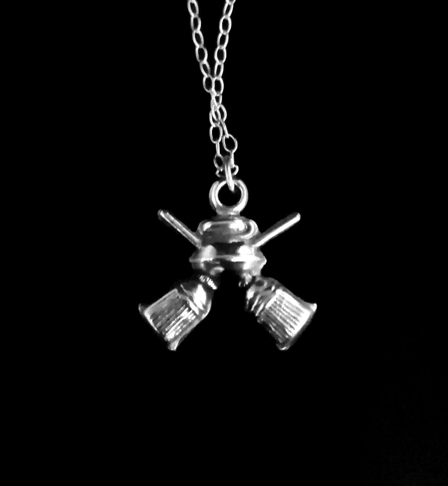 lucky besom and couldron Necklace