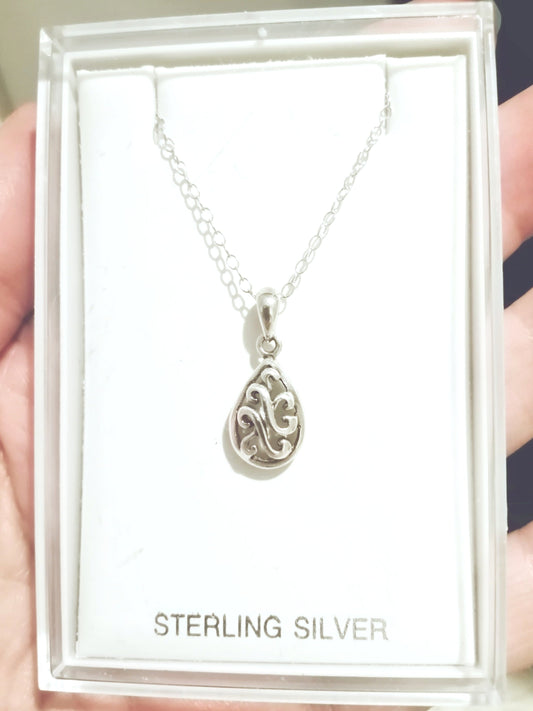 Celtic Tear drop Necklace