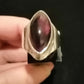 BIG AMETHYST RING SIZE S In 925 sterling silver