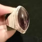 BIG AMETHYST RING SIZE S In 925 sterling silver