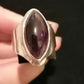 BIG AMETHYST RING SIZE S In 925 sterling silver
