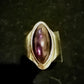 BIG AMETHYST RING SIZE S In 925 sterling silver