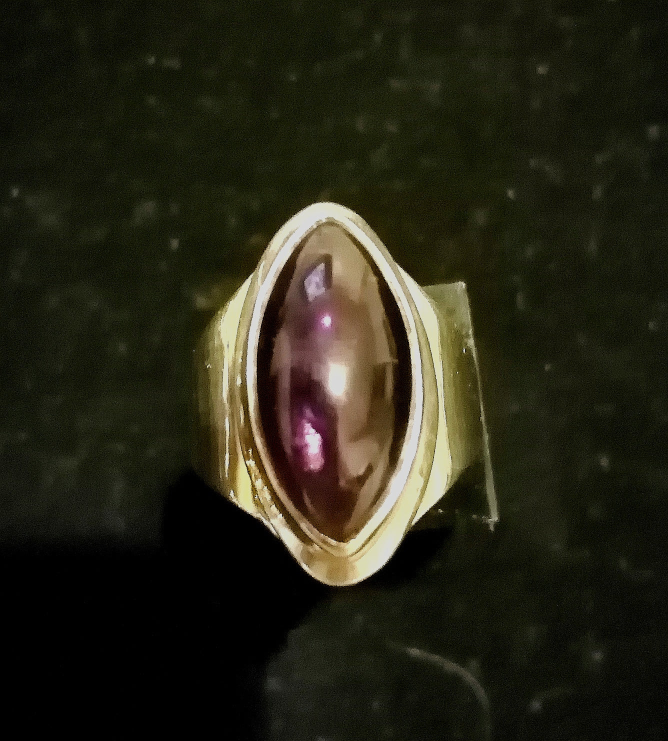 BIG AMETHYST RING SIZE S In 925 sterling silver