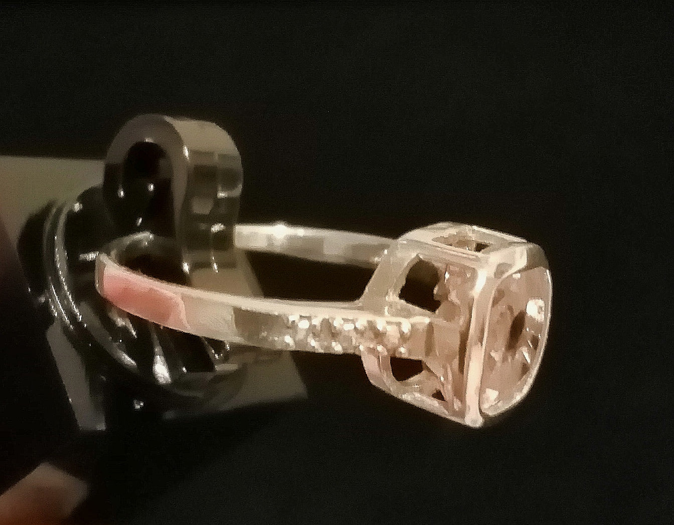 CUBIC ZIRCONIA RING SIZE R1/2 In 925 sterling silver