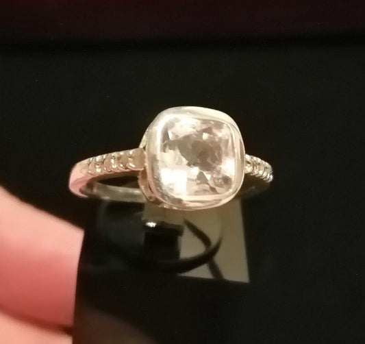 CUBIC ZIRCONIA RING SIZE R1/2 In 925 sterling silver