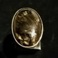 BLACK TIGERS EYE RING SIZE R1/2 In 925 sterling silver