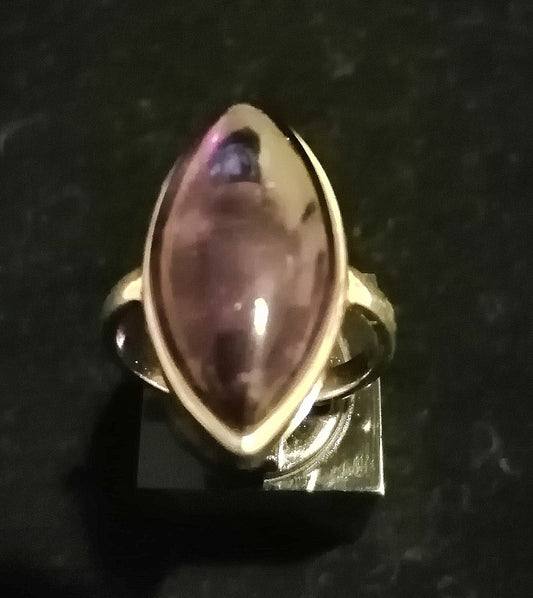 AMETHYST RING SIZE R1/2 In 925 sterling silver