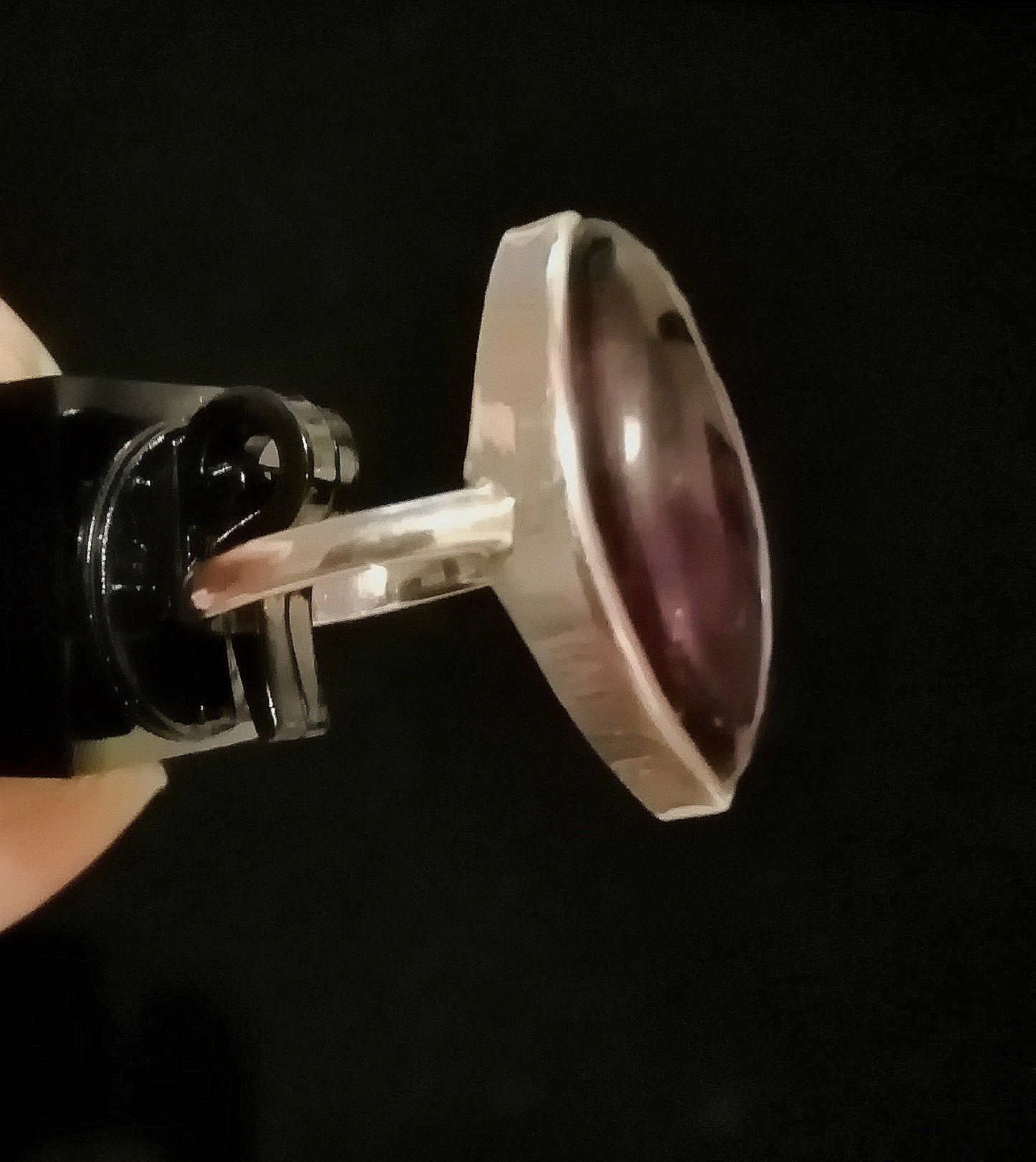 AMETHYST RING SIZE R1/2 In 925 sterling silver