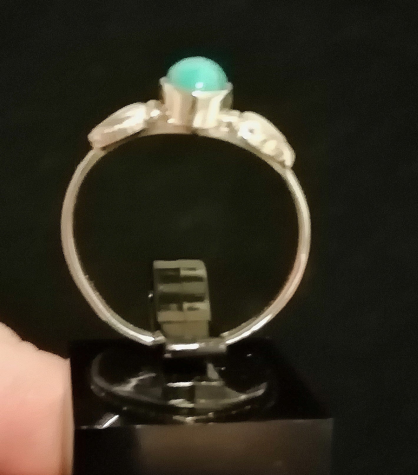 TURQUOISE RING SIZE R1/2 In 925 sterling silver