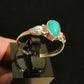 TURQUOISE RING SIZE R1/2 In 925 sterling silver