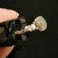 CLEAR QUARTZ RING SIZE R1/2 In 925 sterling silver