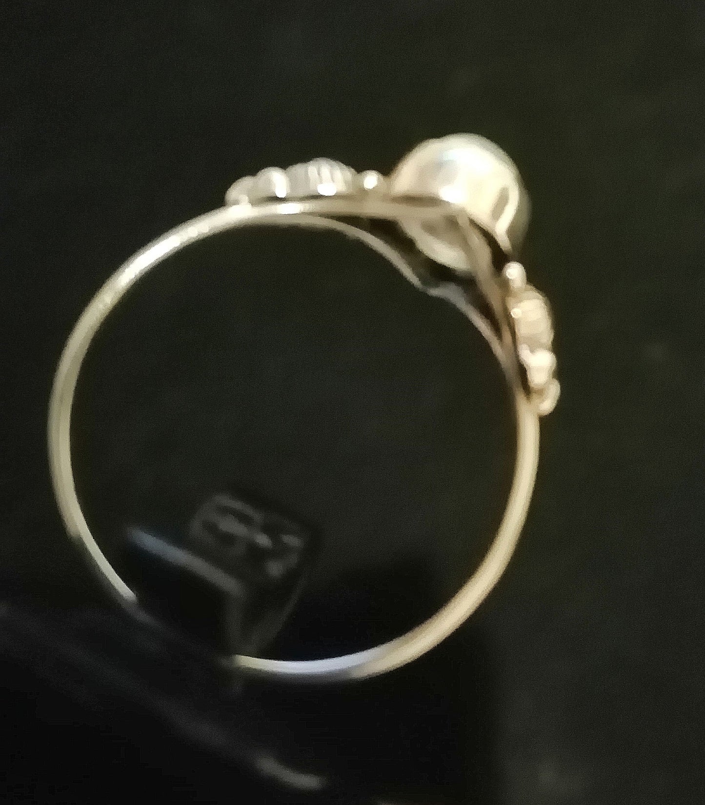 CLEAR QUARTZ RING SIZE R1/2 In 925 sterling silver