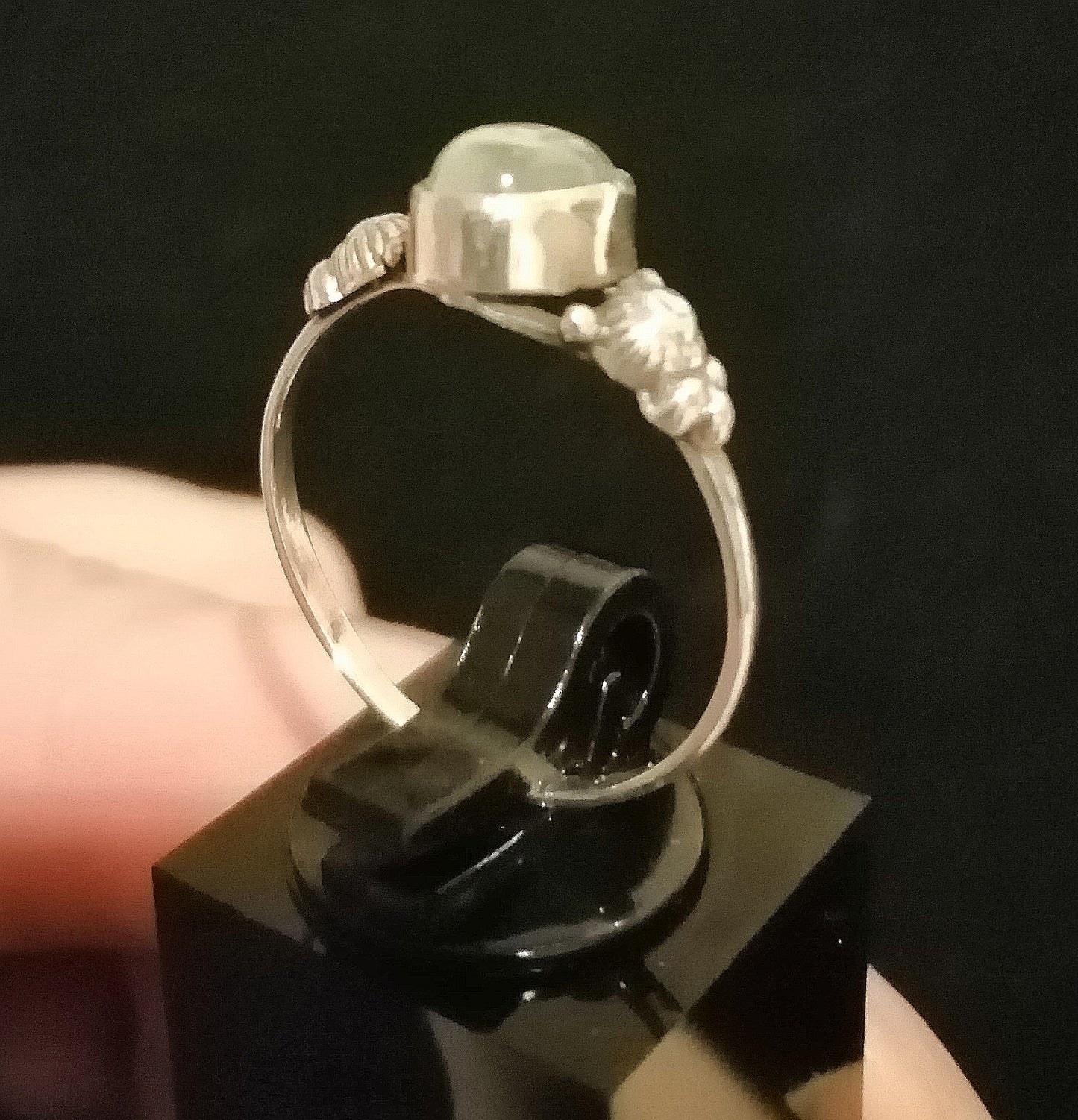 CLEAR QUARTZ RING SIZE R1/2 In 925 sterling silver