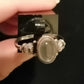 CLEAR QUARTZ RING SIZE R1/2 In 925 sterling silver