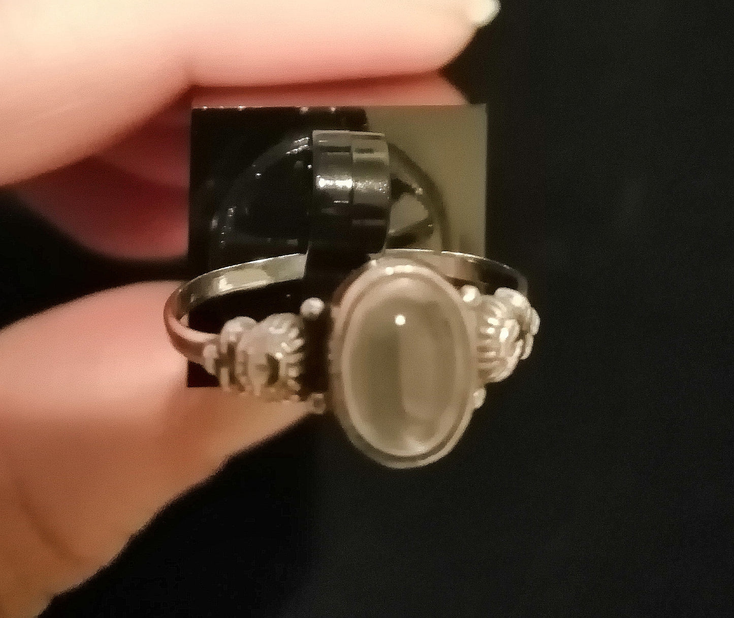 CLEAR QUARTZ RING SIZE R1/2 In 925 sterling silver