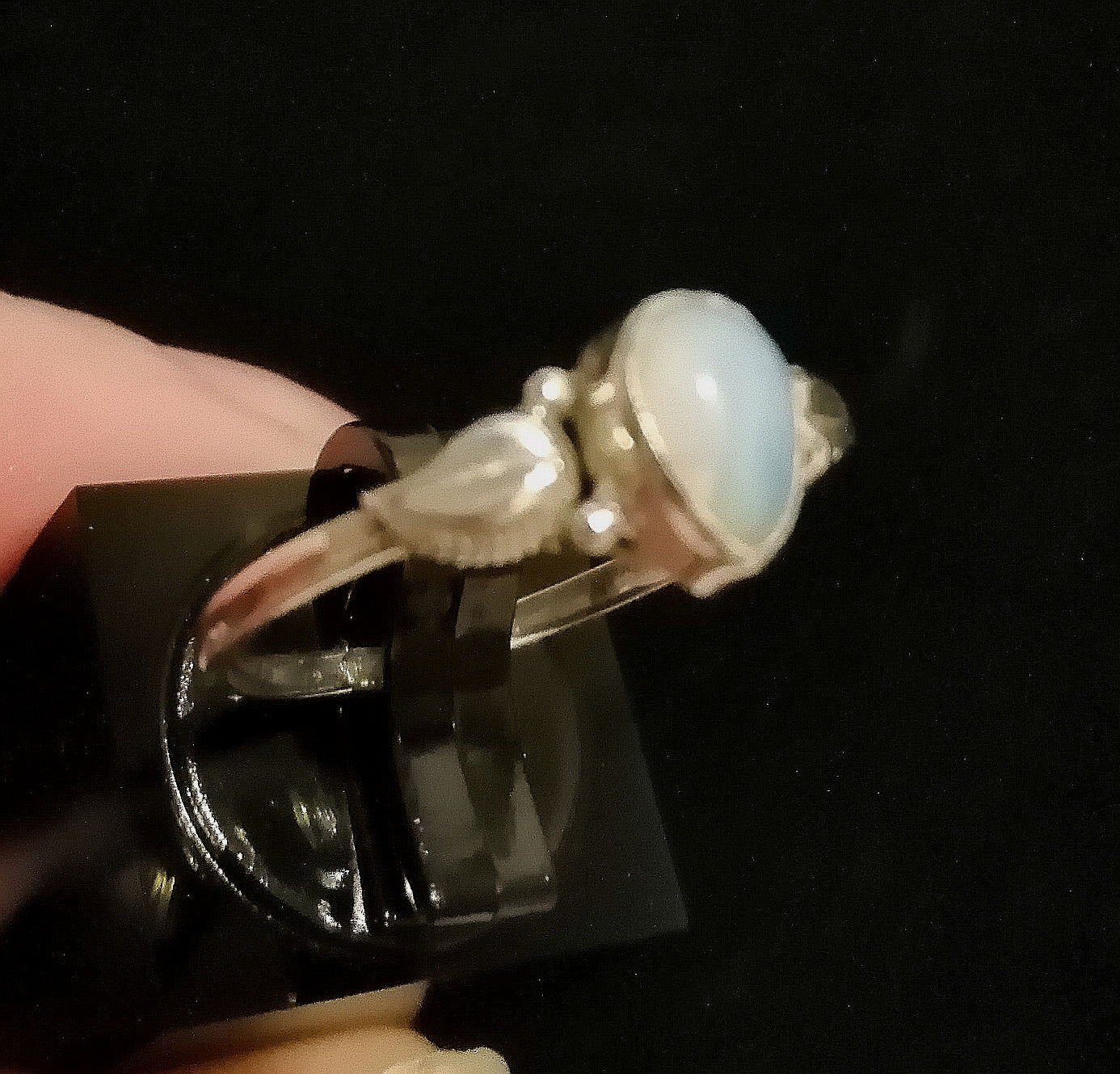 OPAL LIGHT RING SIZE R1/2 In 925 sterling silver
