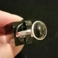 BLACK ONYX RING SIZE R1/2 In 925 sterling silver