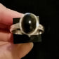 BLACK ONYX RING SIZE R1/2 In 925 sterling silver