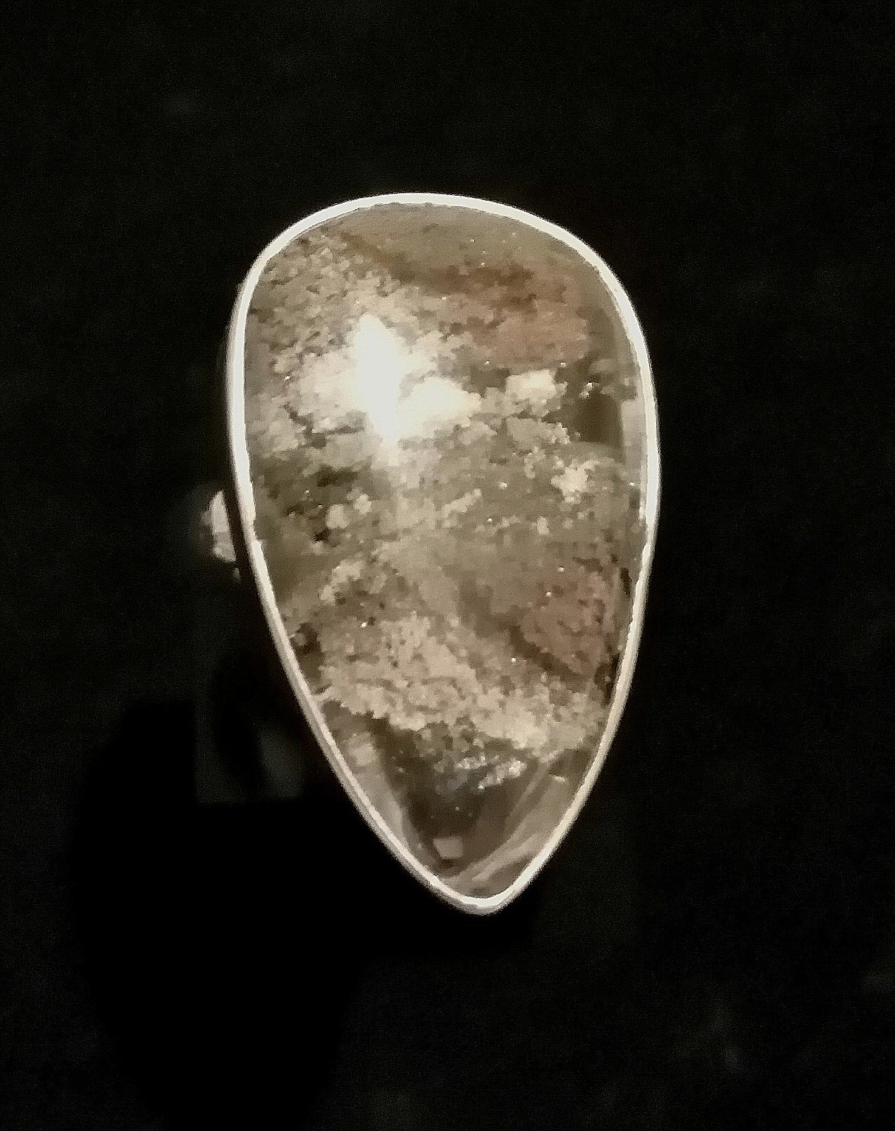 LARGE RING SIZE R In 925 sterling silver