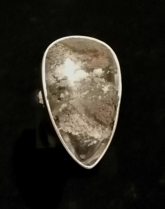 LARGE RING SIZE R In 925 sterling silver