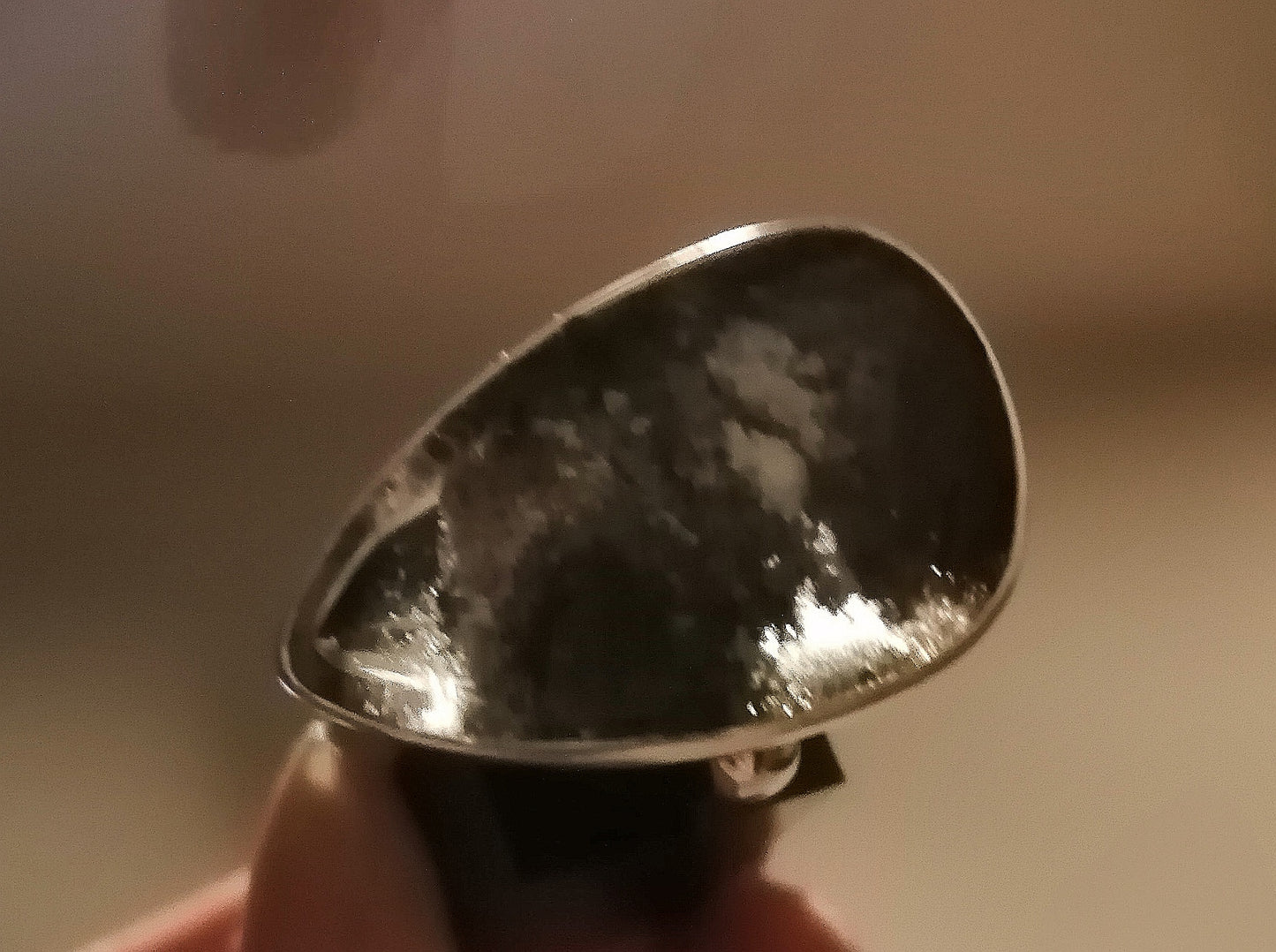 LARGE RING SIZE R In 925 sterling silver