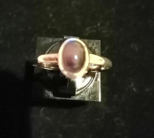 AMETHYST RING SIZE R In 925 sterling silver