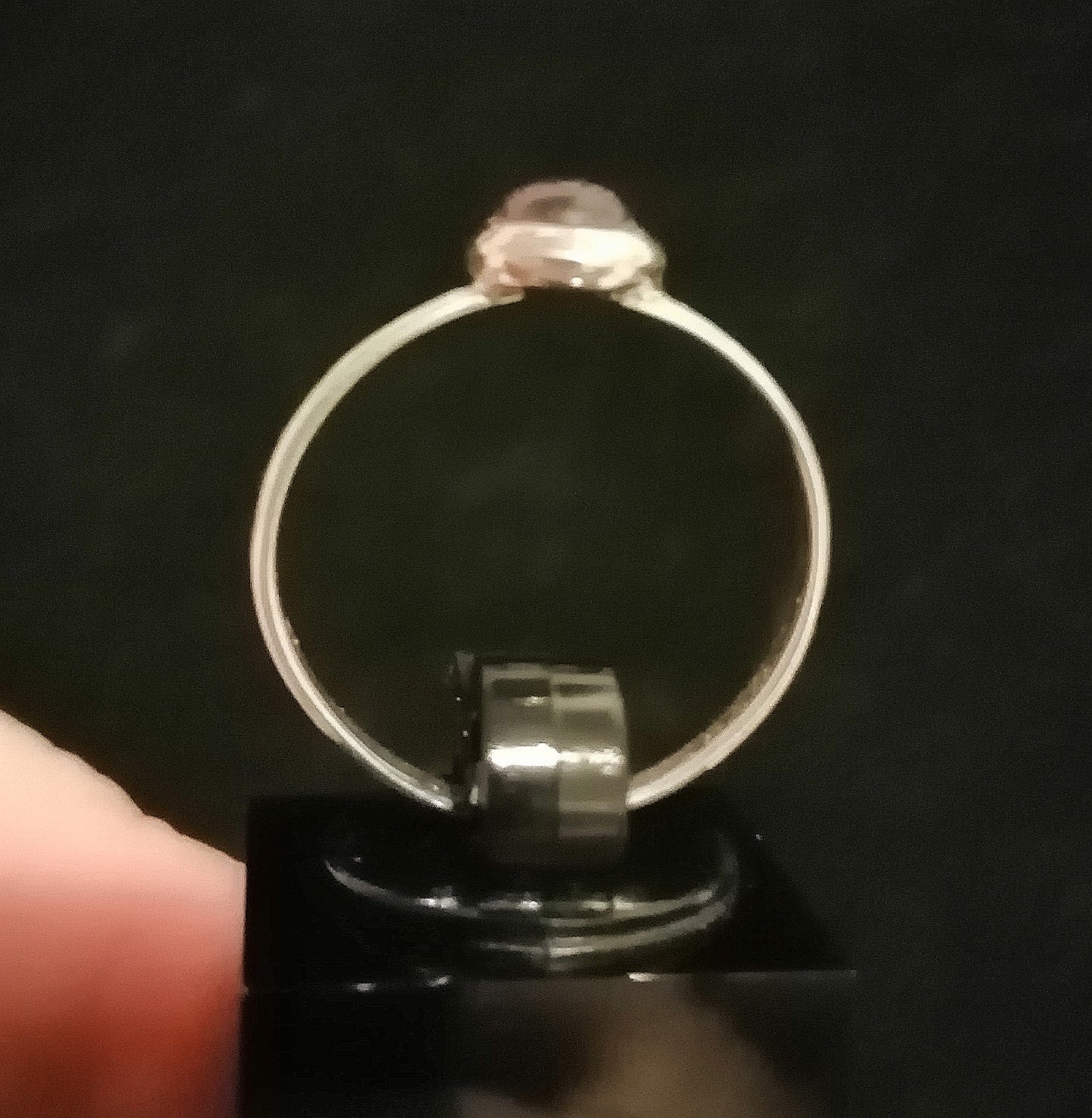 AMETHYST RING SIZE R In 925 sterling silver