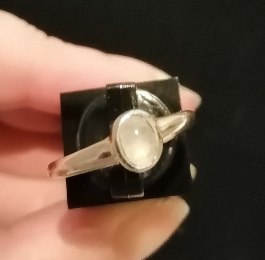 QUARTZ RING SIZE R In 925 sterling silver