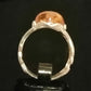 FAUX AMBER RING SIZE R In 925 sterling silver