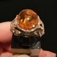 FAUX AMBER RING SIZE R In 925 sterling silver