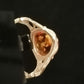 FAUX AMBER RING SIZE R In 925 sterling silver